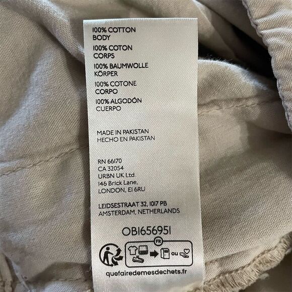 Free People‎ Khaki New Light Parachute Pants Size XS Casual Drawstring - Picture 13 of 13